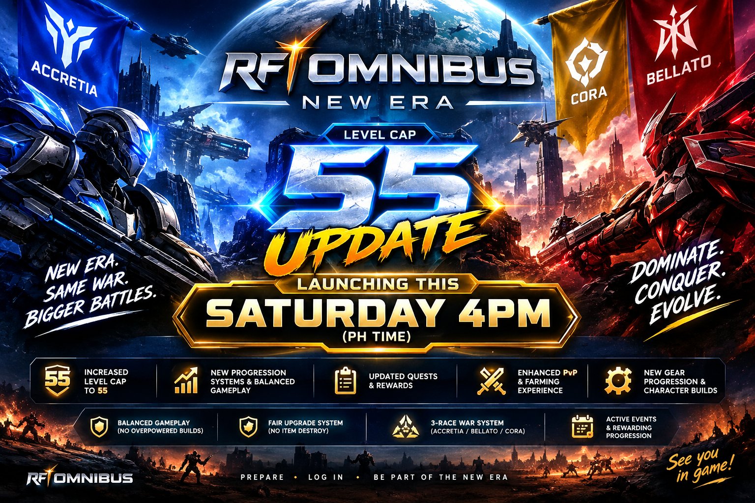 RF OMNIBUS: NEW ERA 55 UPDATE – LAUNCHING THIS SATURDAY 4PM (PH TIME)